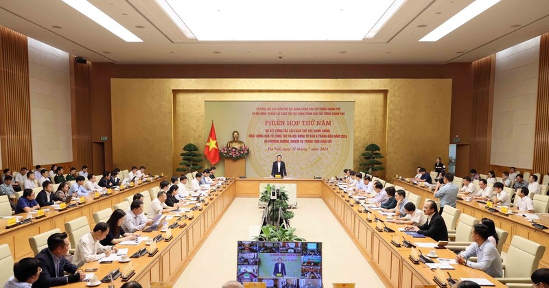 A view of the meeting of the Prime Minister’s working group and advisory council for administrative reform in Hanoi on July 31. (Photo: VNA)