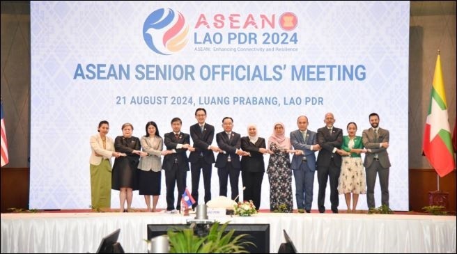 Participants at the ASEAN Senior Officials’ Meeting (SOM) on August 21 in Luang Prabang, Laos. (Photo: MoFA)