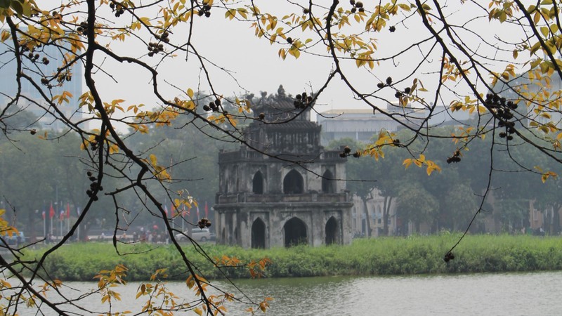 Hoan Kiem Lake in Hanoi.