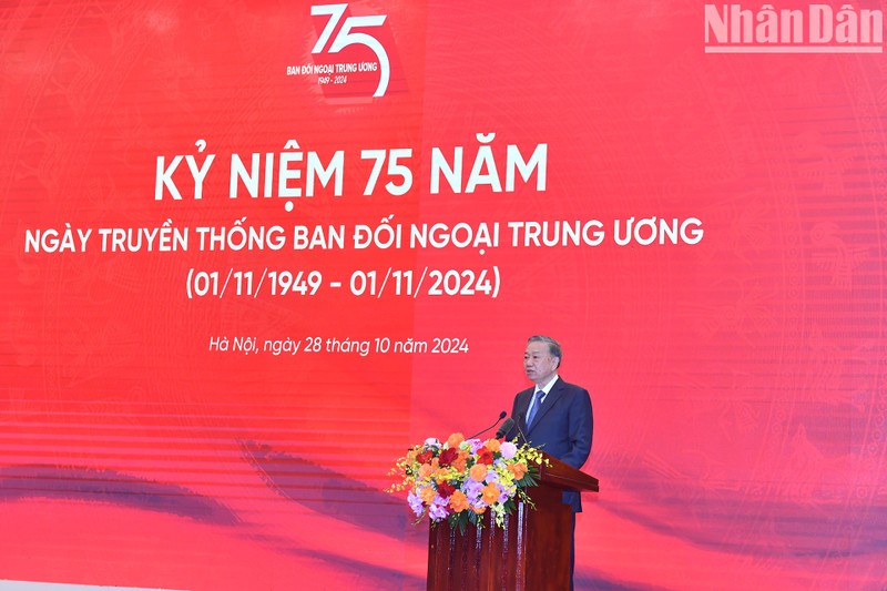 General Secretary of the Party Central Committee To Lam speaks at the ceremony. (Photo: NDO)