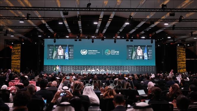 The opening ceremony of COP16 took place in Riyadh on December 2, 2024. (Photo: Xinhua/VNA)