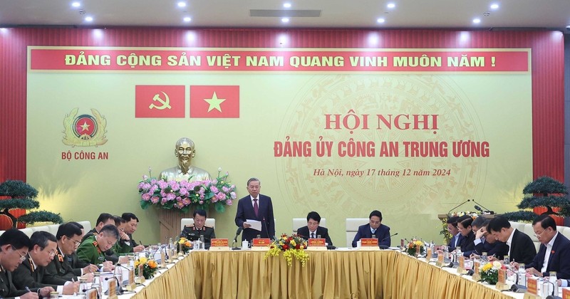 Party General Secretary To Lam speaks at the Central Public Security Party Committee (CPSPC)’s conference on December 17, 2024. (Photo: VNA) 