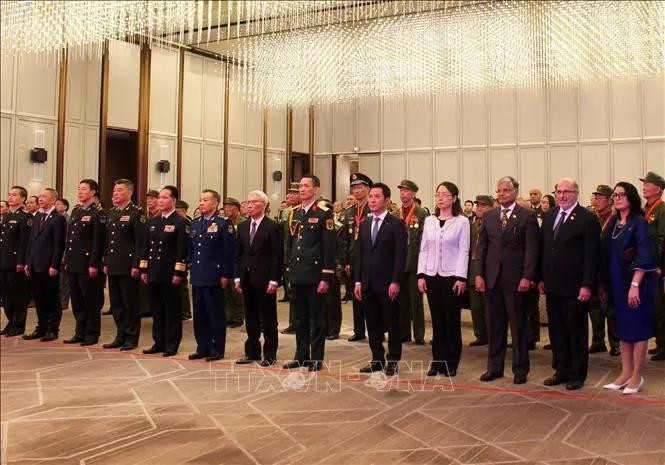 At the ceremony commemorating the 80th anniversary of the Vietnam People’s Army (VPA) and 35th anniversary of the All-People Defence Festival (December 22) in Beijing on December 16. (Photo: VNA) 