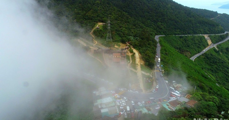 The Hai Van Gate national relic site as viewed from above.