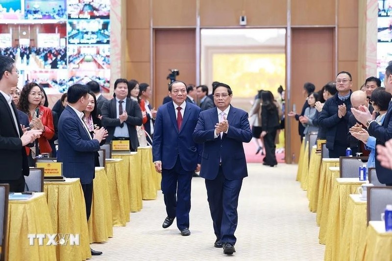 Prime Minister Pham Minh Chinh attends the culture, sports, and tourism sector's conference (Photo: VNA) 