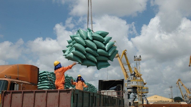 Rice exports to China have experienced a sharp decline.