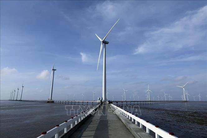 A view of Bac Lieu wind power plant in the Mekong Delta province of Bac Lieu . (Photo: VNA) 