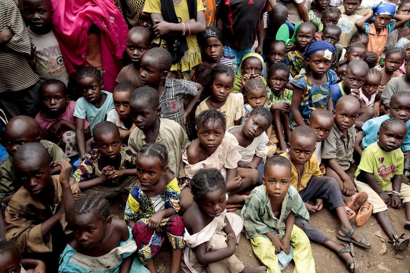 A view of internally displaced children at the main mosque in Bangui during the Secretary-General's visit. (Source: AFP/VNA)