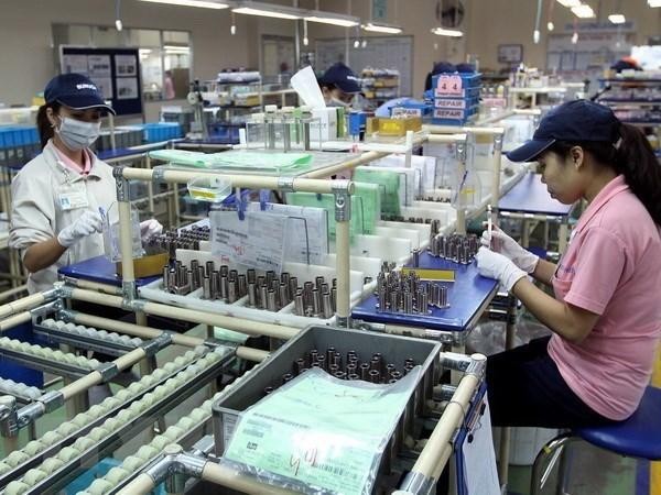 Producing mechanical components at the factory of the Misumi Vietnam company in the Linh Trung export processing zone in Thu Duc city, Ho Chi Minh City. (Illustrative photo: VNA)