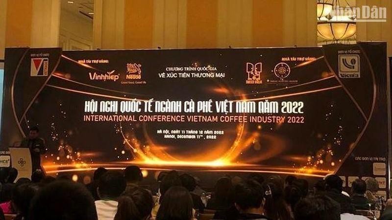 At the International Conference Vietnam Coffee Industry 2022.