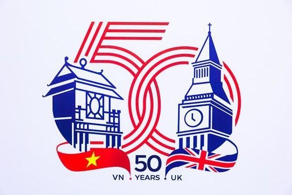 The logo to celebrate the 50th founding anniversary of UK-Vietnam diplomatic relations. (Photo: Vietnam Plus) 