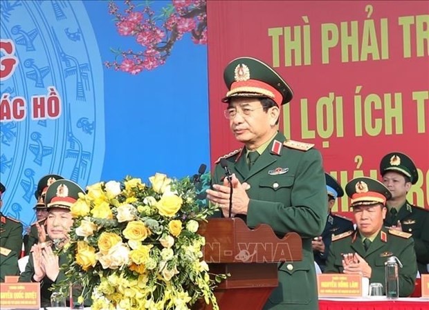 Minister of National Defence Gen. Phan Van Giang speaks at the event (Photo: VNA)