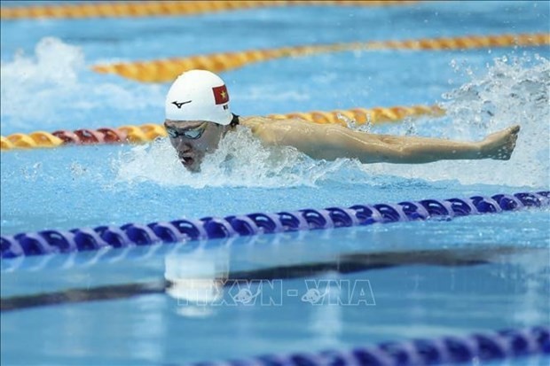 Swimmer Tran Hung Nguyen at SEA Games 32. (Photo: VNA)