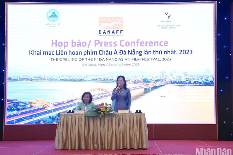 Press conference about the film festival in Da Nang City, on May 8.