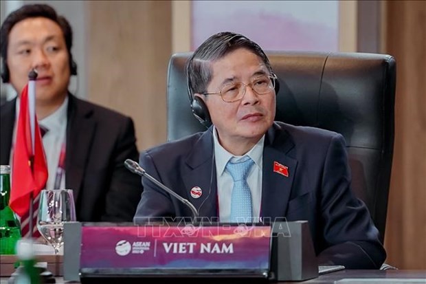 Vice Chairman of the National Assembly Nguyen Duc Hai at the ASEAN-AIPA Leaders' Interface Meeting (Photo: VNA)