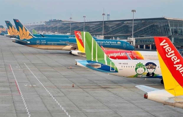 Planes at Noi Bai International Airport in Hanoi. (Photo: VNA)