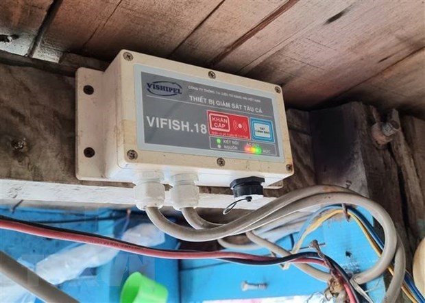 A VMS on a fishing vessel (Photo: VNA)