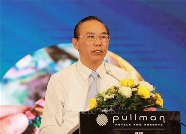 Deputy Minister of Agriculture and Rural Development Phung Duc Tien speaks at the press conference. (Photo: VNA)