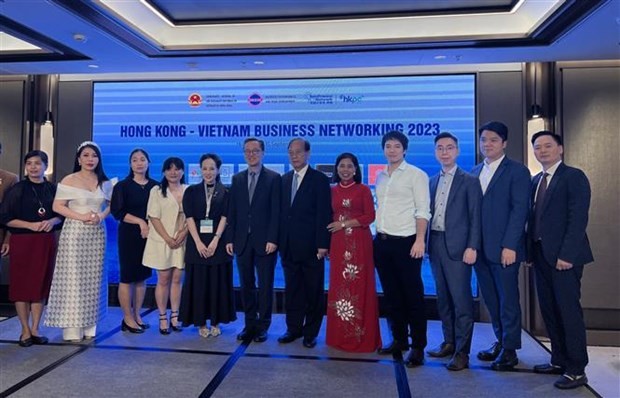 Representatives from businesses attend Hong Kong-Vietnam Business Networking 2023. (Photo: VNA)