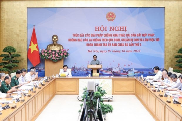 PM Pham Minh Chinh speaks at the conference (Photo: VNA)