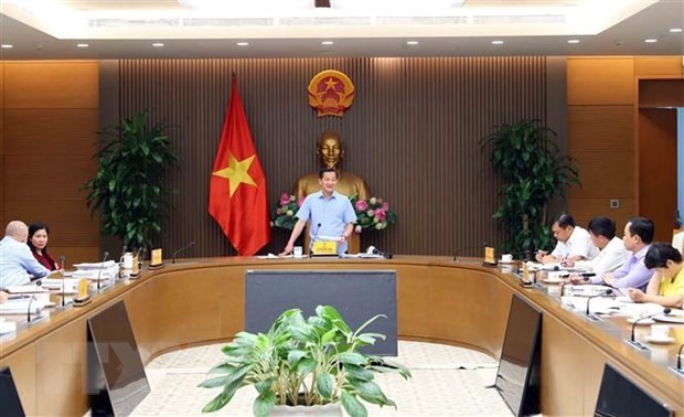 Deputy Prime Minister Le Minh Khai speaks at the meeting (Photo: VNA)