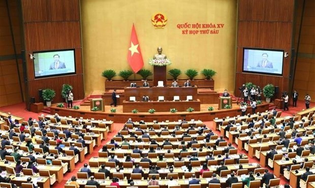 The opening sitting of the 15th-tenure NA's sixth session on October 23 morning (Photo: VNA)