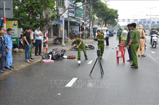 A scene of the bank robbery (Photo: VNA)