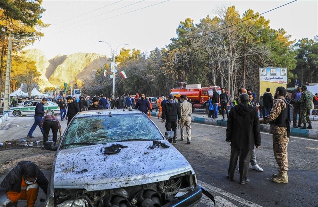 The scene of the bombing in Kerman city (Photo: AFP/VNA)