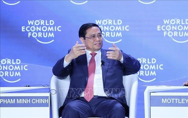 PM Pham Minh Chinh speaks at the World Economic Forum in China in June 2023 (Photo: VNA)