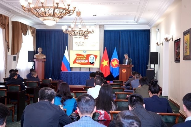 The ceremony held by the Vietnamese Embassy in Russia on March 29 (Photo: VNA)