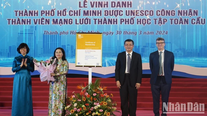 Ho Chi Minh City recognised by UNESCO as a member of the UNESCO Global Network of Learning Cities.