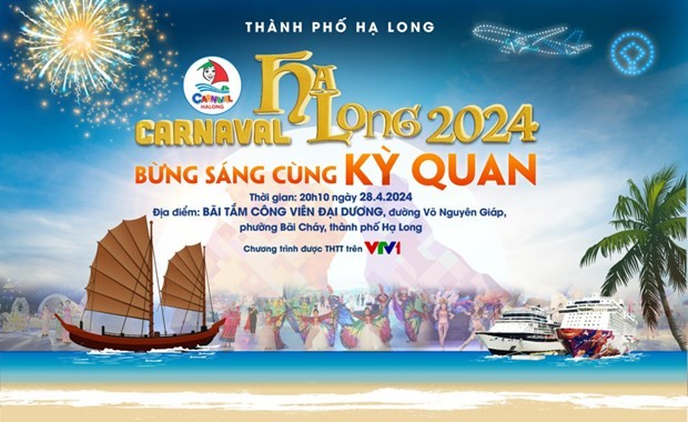 Carnaval Ha Long 2024 festival in the northern province of Quang Ninh is slated for April 28 evening. (Photo: baoquangninh.vn)
