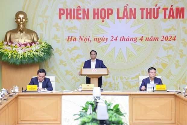 Prime Minister Pham Minh Chinh speaks at the eighth meeting of the National Committee for Digital Transformation. (Photo: VNA)