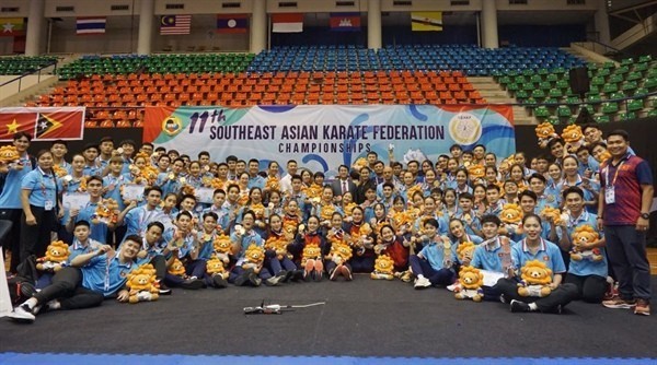 Vietnamese athletes dominate the 11th Southeast Asian Karate Championship (Photo of Sports Authority of Vietnam)