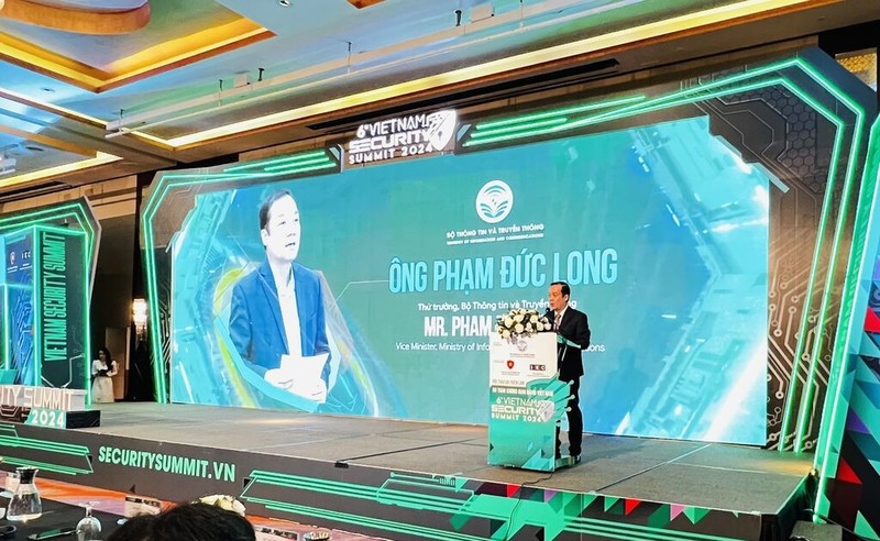 MIC Deputy Minister Pham Duc Long speaking at the Vietnam Security Summit 2024 (Photo: VNA)