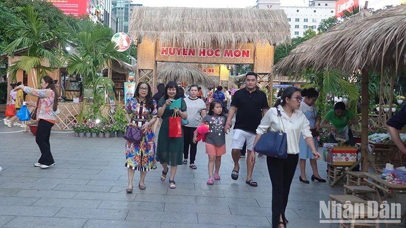 The space of the city's five new-style rural districts recreated on Nguyen Hue Walking Street.