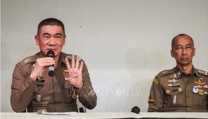 At the press conference on the case in Bangkok, Thailand, on July 17. (Photo: Getty Images/VNA)