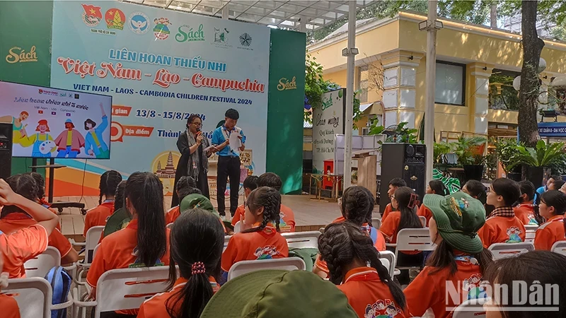 Children from the three countries have many useful activities at the Ho Chi Minh City Book Street.