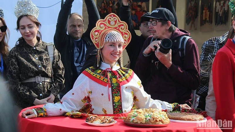 The traditional dishes introduced at the Festival of the Peoples of the Central Urals in Russia.