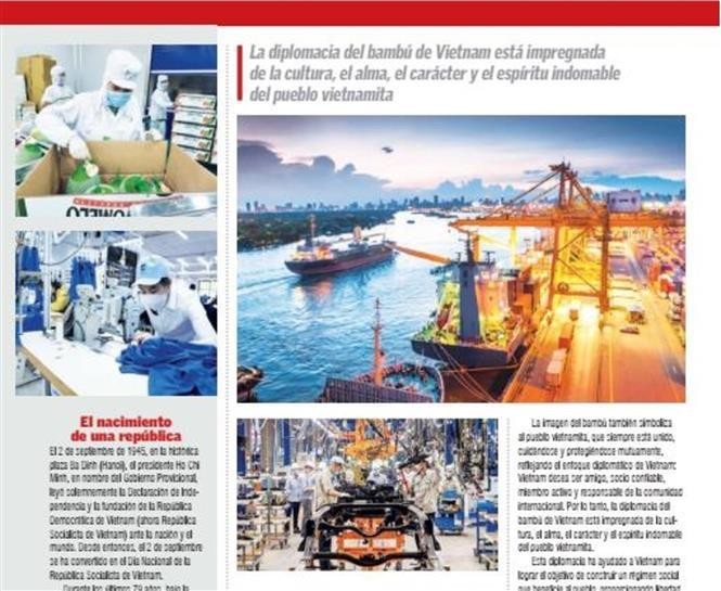 The article about Vietnam's 79th National Day is on Mexican magazine Voces Del Periodista. (Photo: sceenshot)