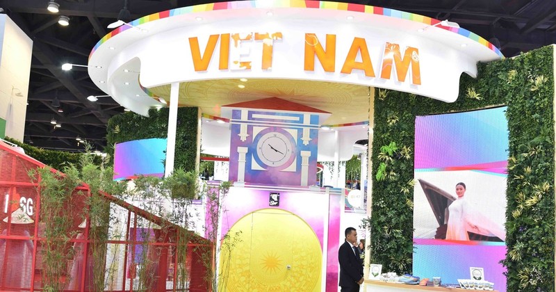 Vietnam's national pavilion spans 160 square metres at the 21st China-ASEAN Expo (CAEXPO). (Photo: VNA)