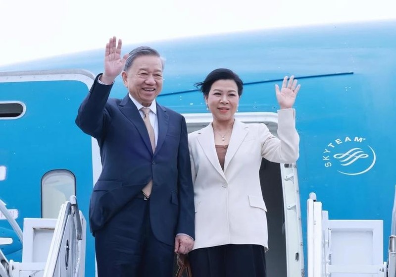 General Secretary of the Communist Party of Vietnam (CPV) Central Committee and State President To Lam, and his spouse. (Photo: VNA)