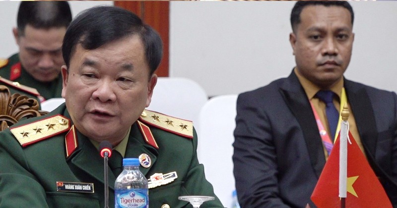 Deputy Defence Minister Senior Lieutenant General Hoang Xuan Chien speaks at the ASEAN Defence Senior Officials' Meeting in Vientiane, Laos, on September 25 (Photo: VNA)