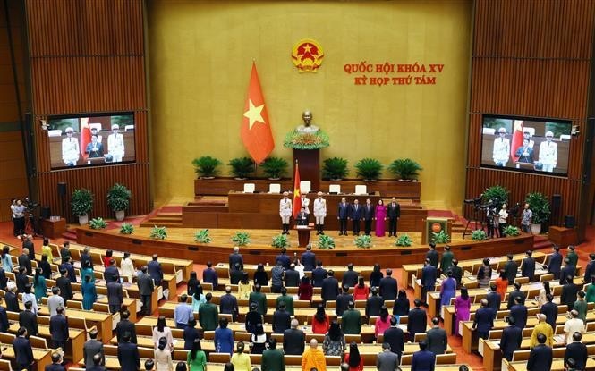 At the sworn-in ceremony (Photo: VNA)