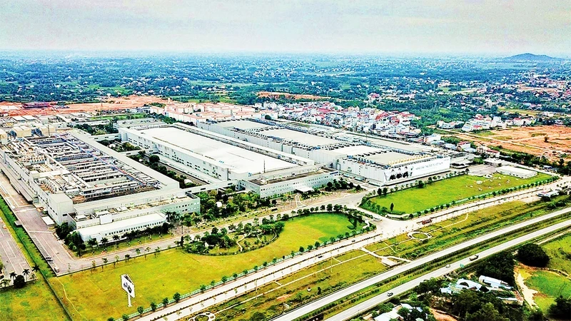 Industrial parks and clusters in Thai Nguyen Province are all located in locations with convenient traffic. (Photo: THE BINH)