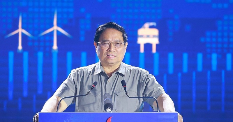 Prime Minister Pham Minh Chinh speaks at a series of events hosted by Petrovietnam and Petrovietnam Technical Services Corporation (PTSC) on December 1. (Photo: VNA)