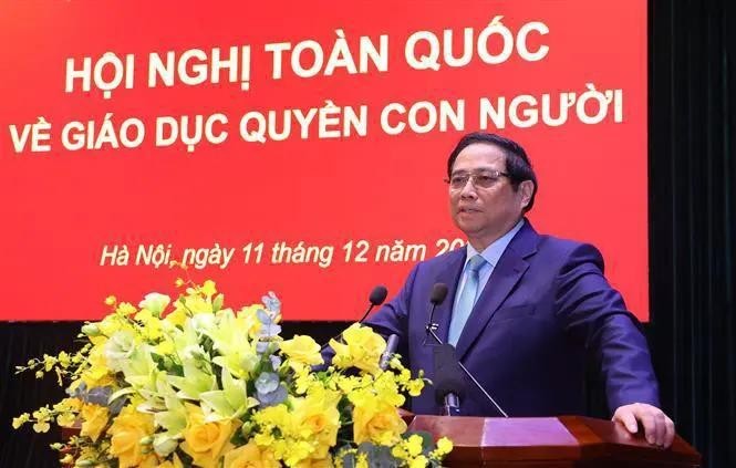 Prime Minister Pham Minh Chinh addresses the conference (Photo: VNA)