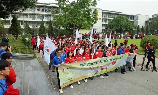 Walkathon campaign raises over 1.2 billion VND in over a month. (Photo: VNA)