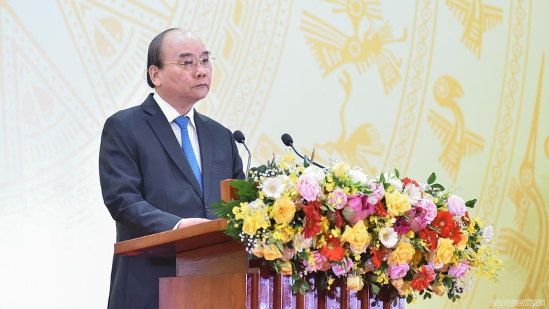 President Nguyen Xuan Phuc speaking at the ceremony in Hanoi on August 31 (Photo: VNA)