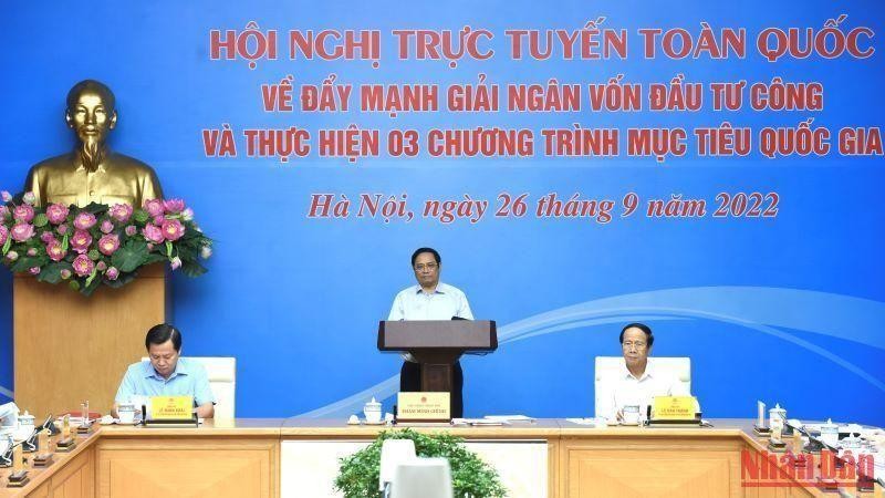 Prime Minister Pham Minh Chinh speaks at the event (Photo: NDO/Tran Hai)